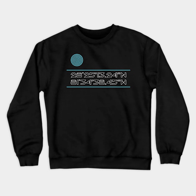 Tron Lightcycle Power Run Magic Kingdom Coordinates Crewneck Sweatshirt by BuzzBenson